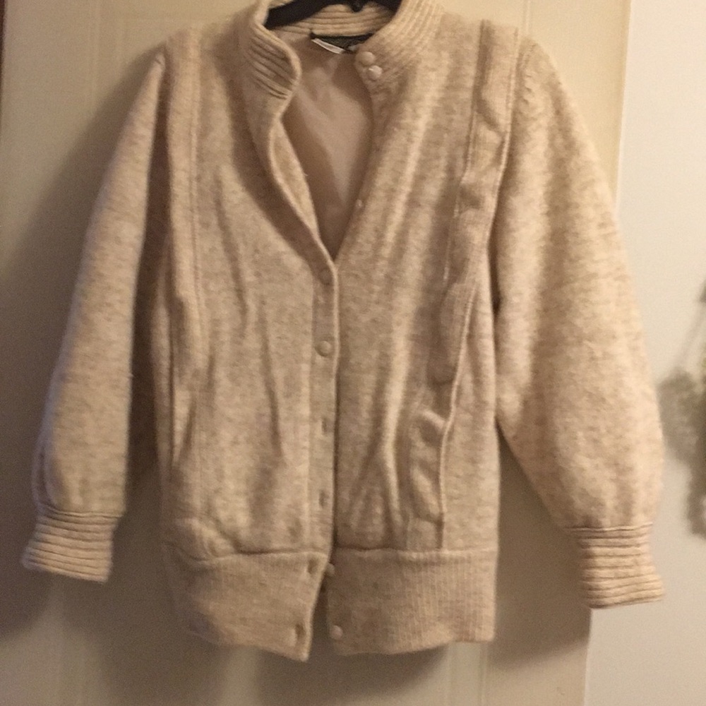 Lambs wool and Angorabutton front jacket